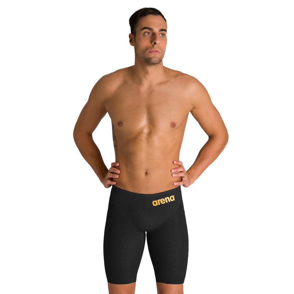 Men's Powerskin Carbon Glide Jammer Black Gold Men's Powerskin Carbon Glide Jammer Black Gold