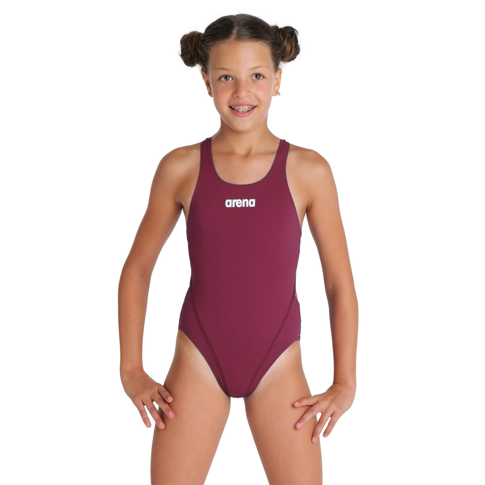 Girls' Team Solid Swim Tech Swimsuit