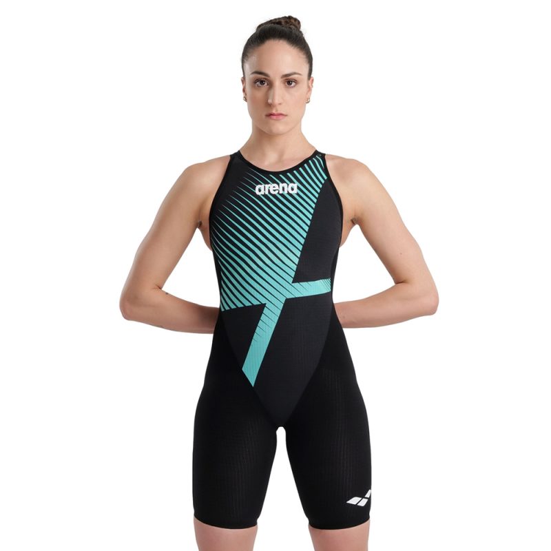 Designed for elite swimmers, the arena Women's Powerskin Carbon Core FX- Diamonds is our most compressive racing suit, offering unparalleled muscle support, full-body stabilization, and hydrodynamic performance.