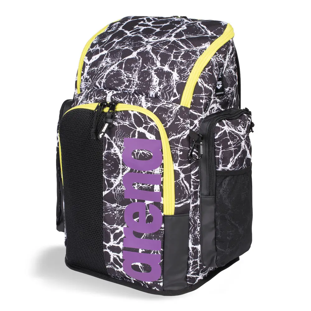 SPIKY-III-BACKPACK-45-ALLOVER BLACK-WHITE