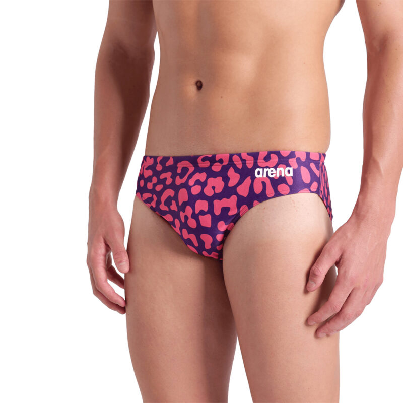 Men's Leopard Print Swim Briefs