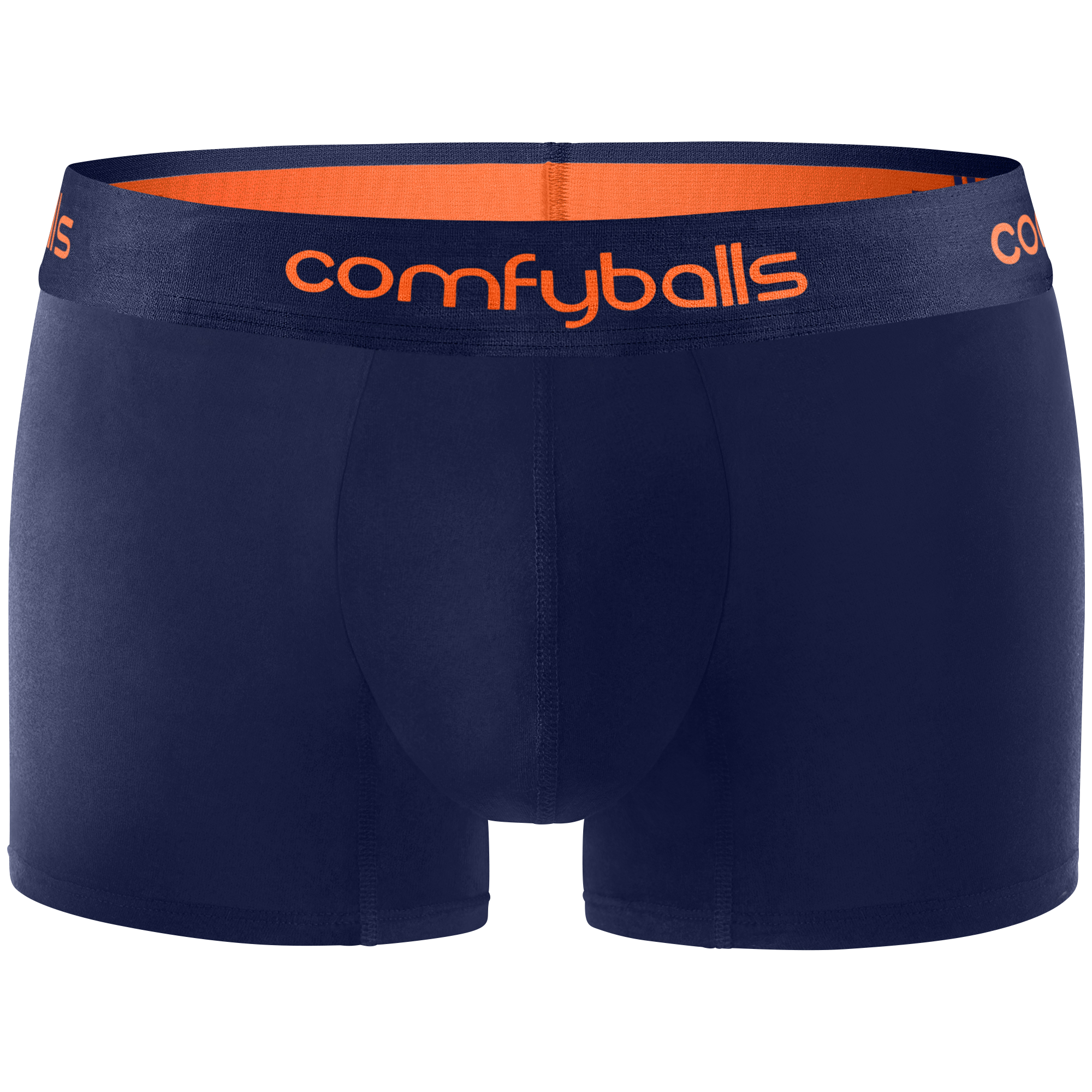 Cotton Regular Navy Tangerine Boxer Front