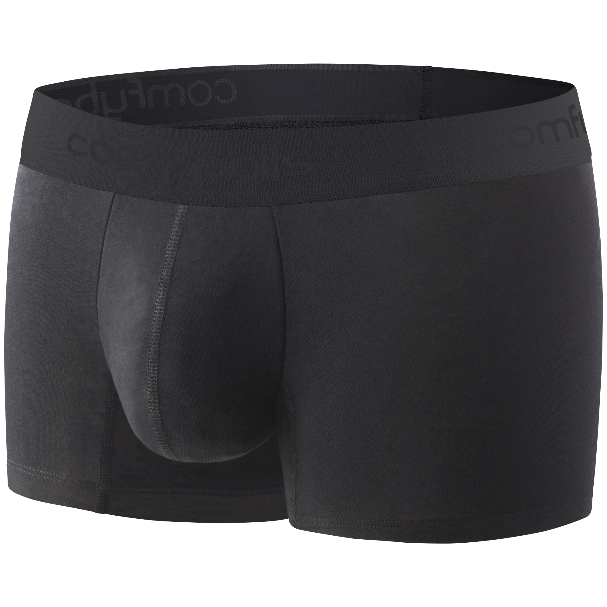 Cotton Regular Ghost Black Boxer Side