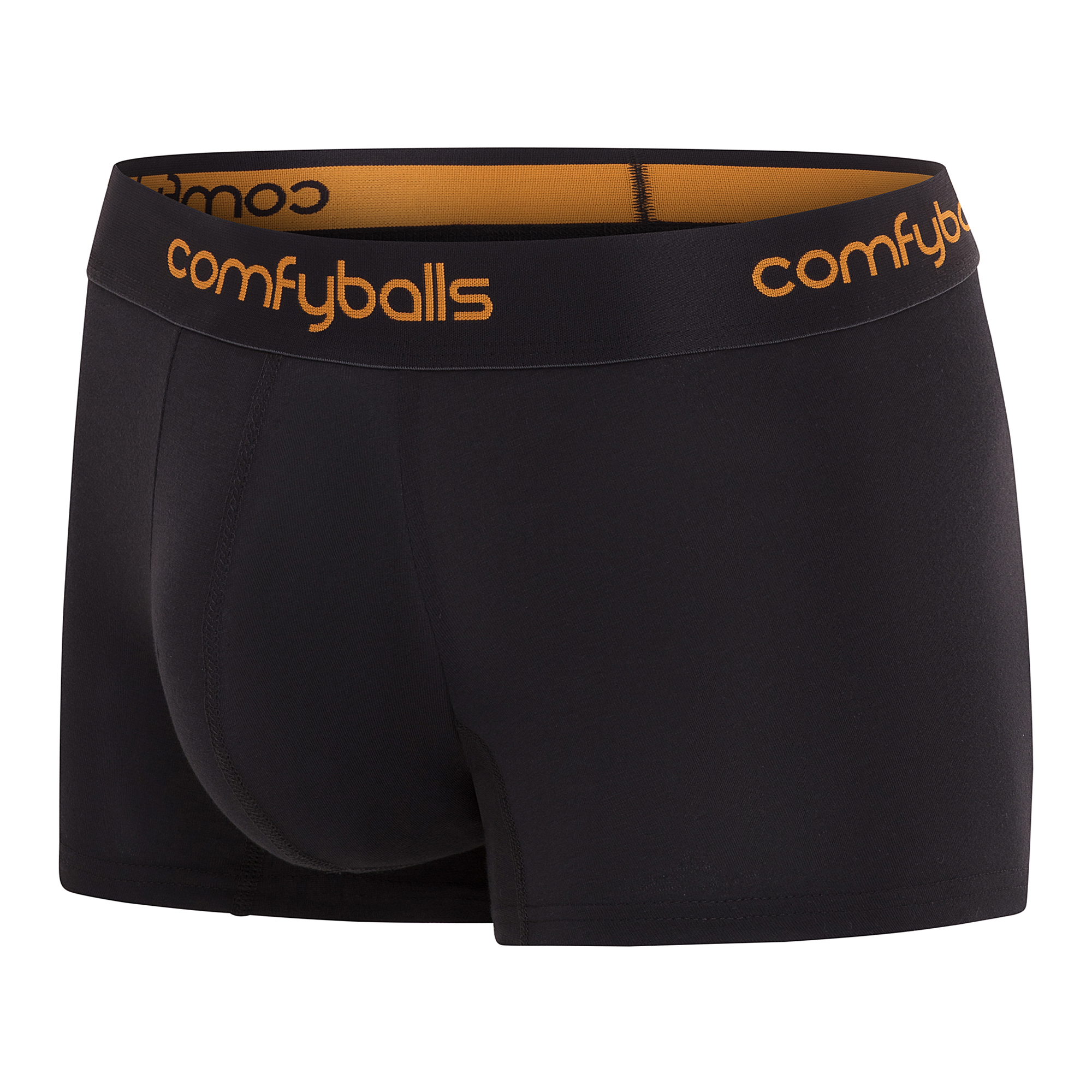 Cotton Regular Charcoal Orange Boxer Side