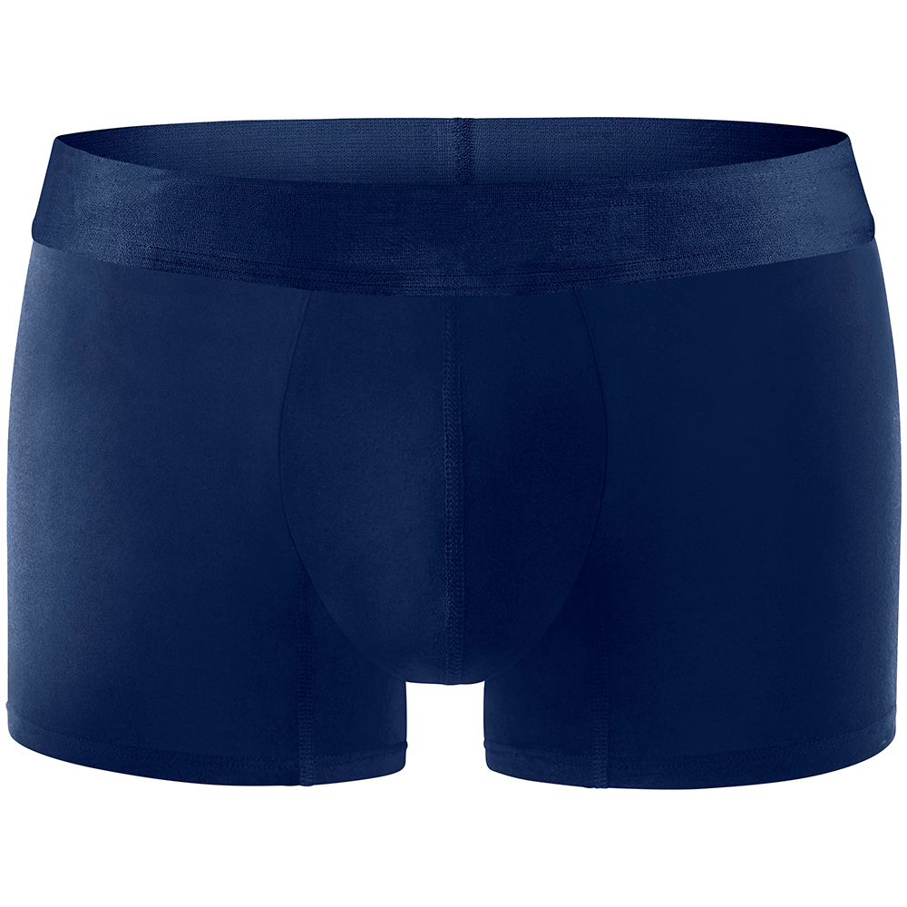 Cotton Regular Navy No Show Logo Boxer Front