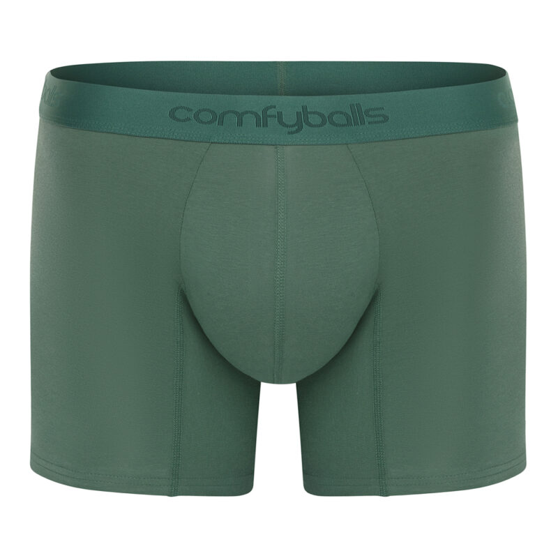 Comfyballs Cotton Long Ghost Moss Boxer Front