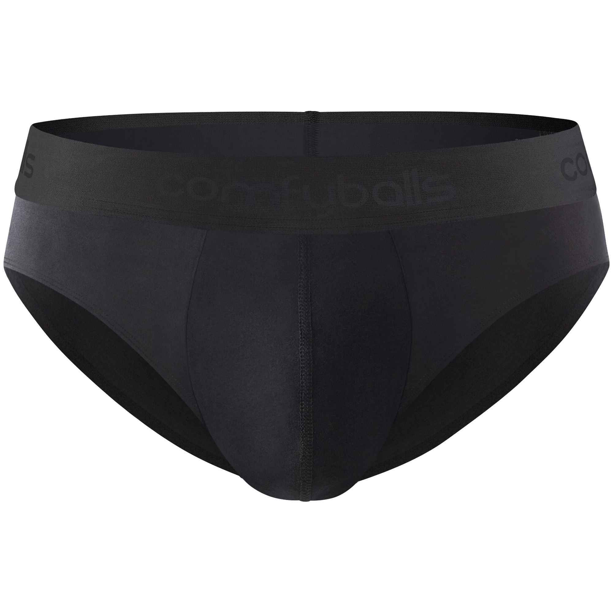 Comfyballs Cotton Ghost Black Brief (2 Pack) Front