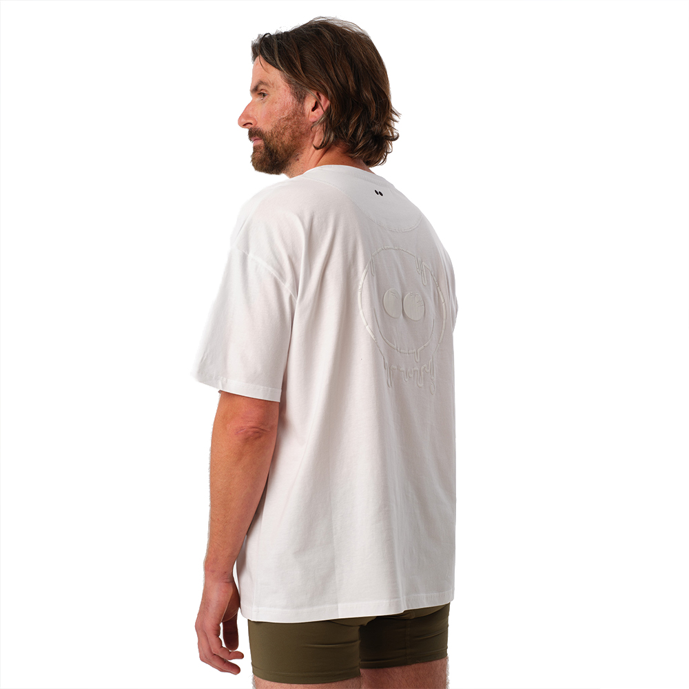 Comfy Oversize Tee – White Smiley Side Comfy Oversize Tee - White Smiley Side