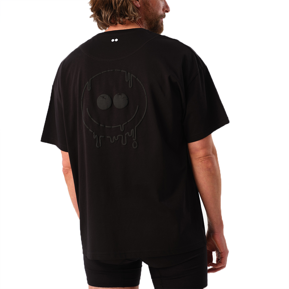 Comfy Oversize Tee – Black Smiley Back Comfy Oversize Tee - Black Smiley Back