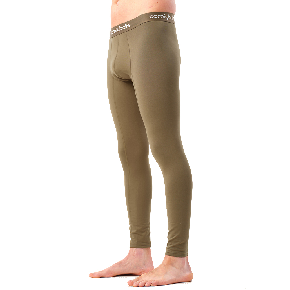 Comfyballs Olive Green Long Johns Side Comfyballs Olive Green Long Johns Side