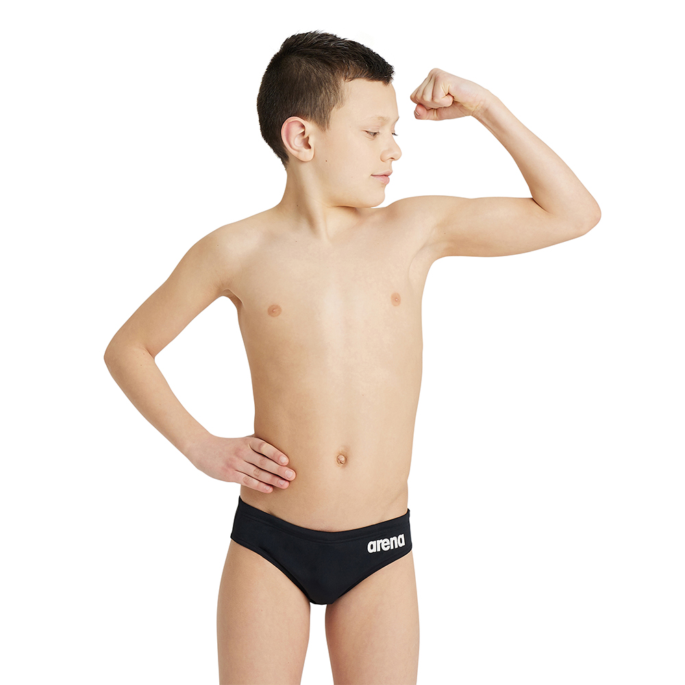 Boy's Solid Swim Briefs