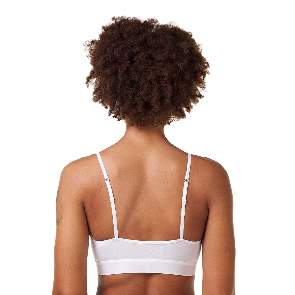 Comfy Womens Comfycel White Crop Bra Back
