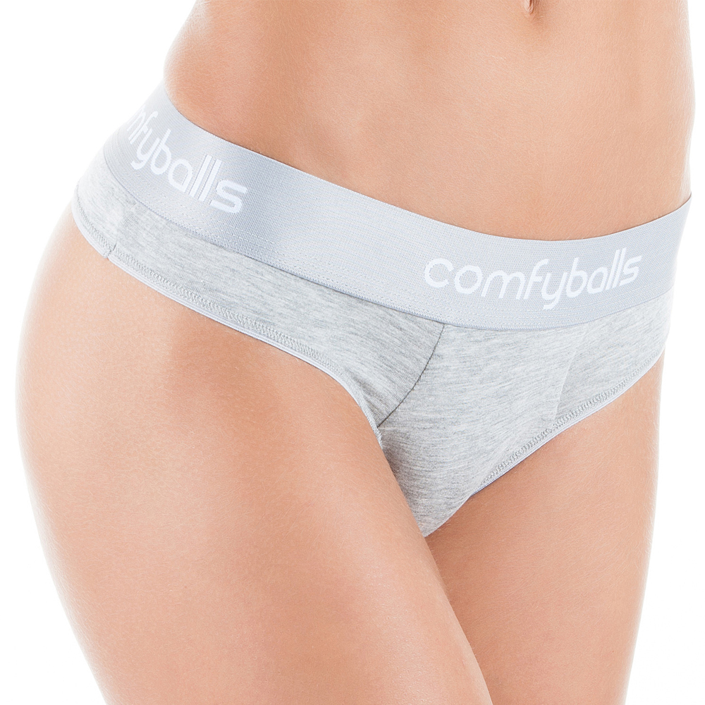 Women’s String Wood Grey (2 Pack) Front Women's String Wood Grey (2 Pack) Front