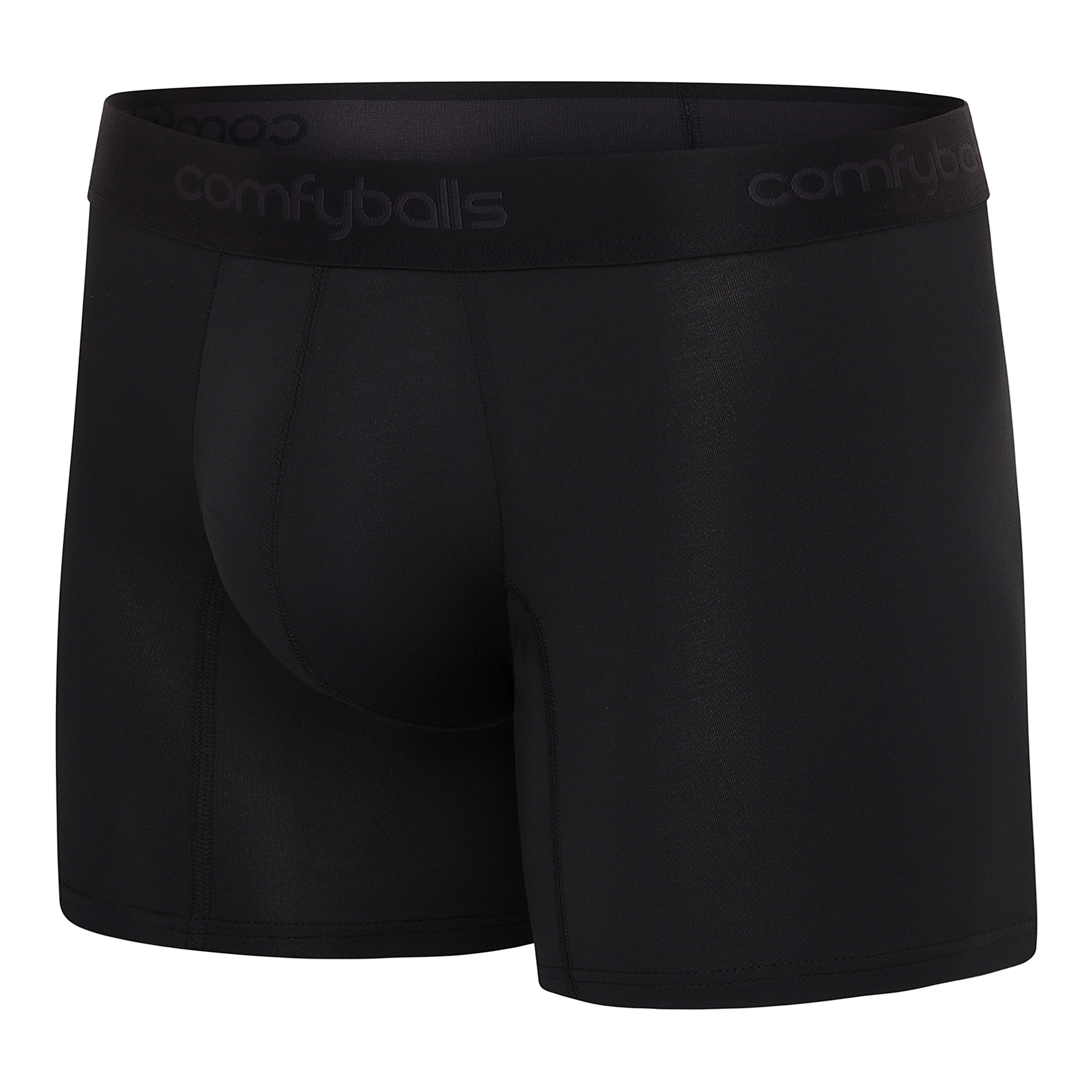 Comfyballs Performance Long Pitch Black Boxer Side