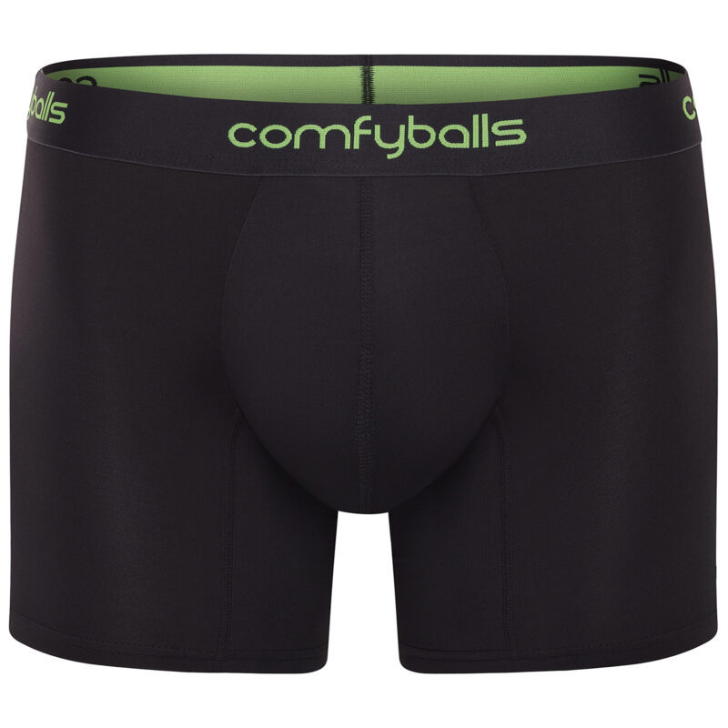 Comfyballs Performance Long Charcoal Viper Boxer Front