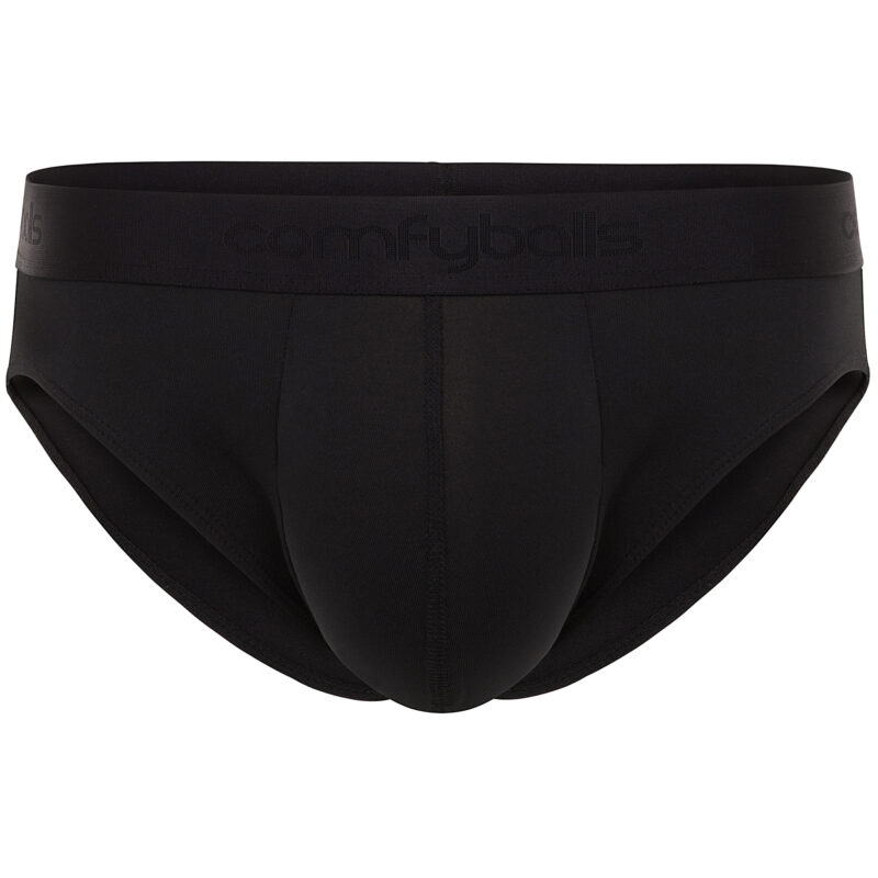 Comfyballs Performance Ghost Black Brief (2 Pack) Front