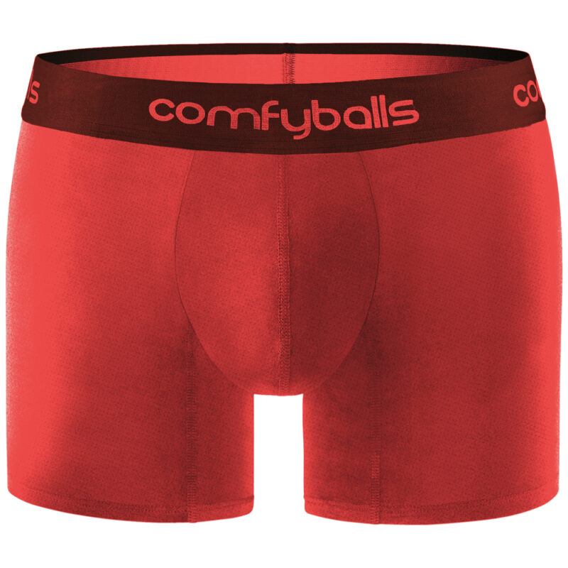 Comfyballs Performance Superlight Long Plasma Red Boxer Front