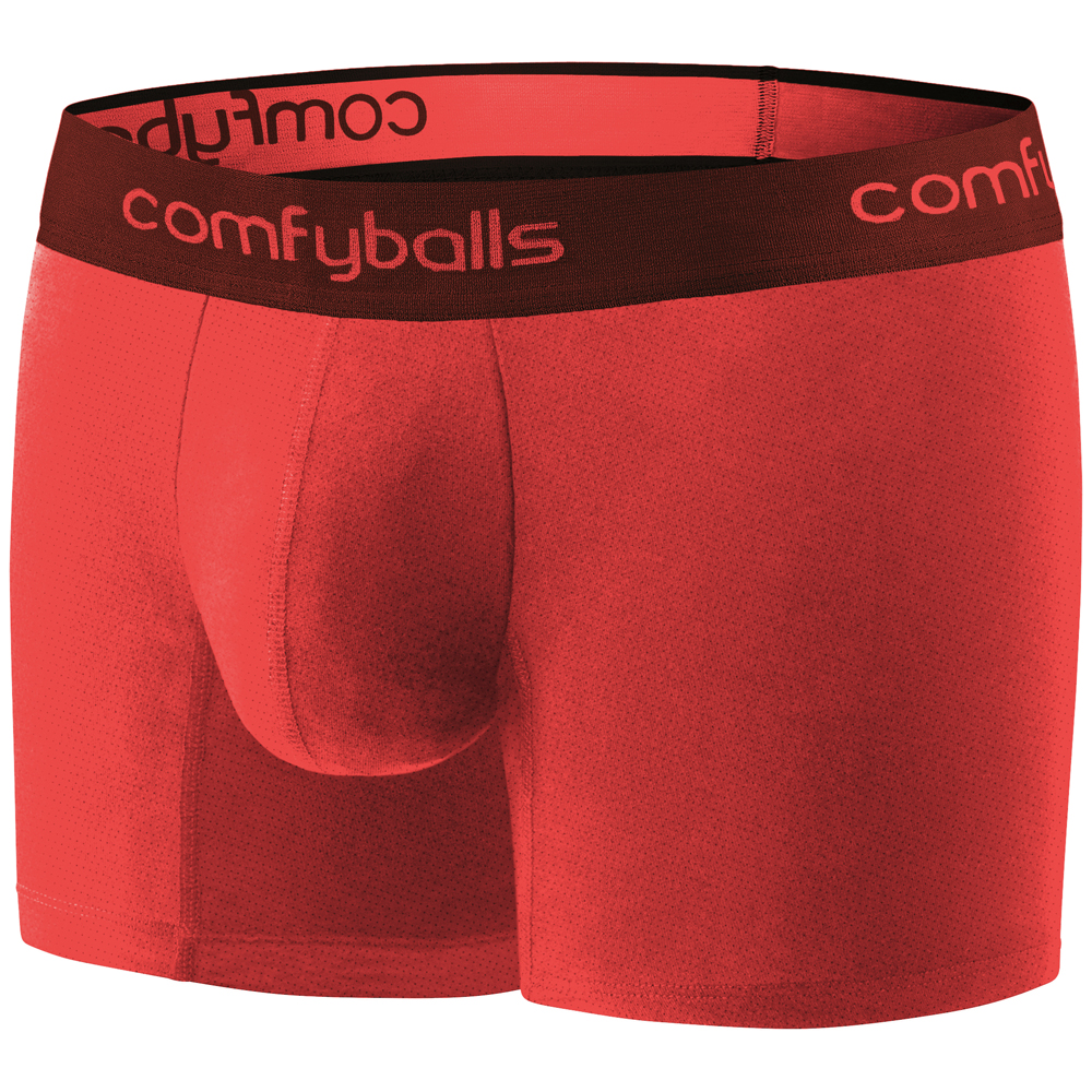 Comfyballs Performance Superlight Long Plasma Red Boxer Side