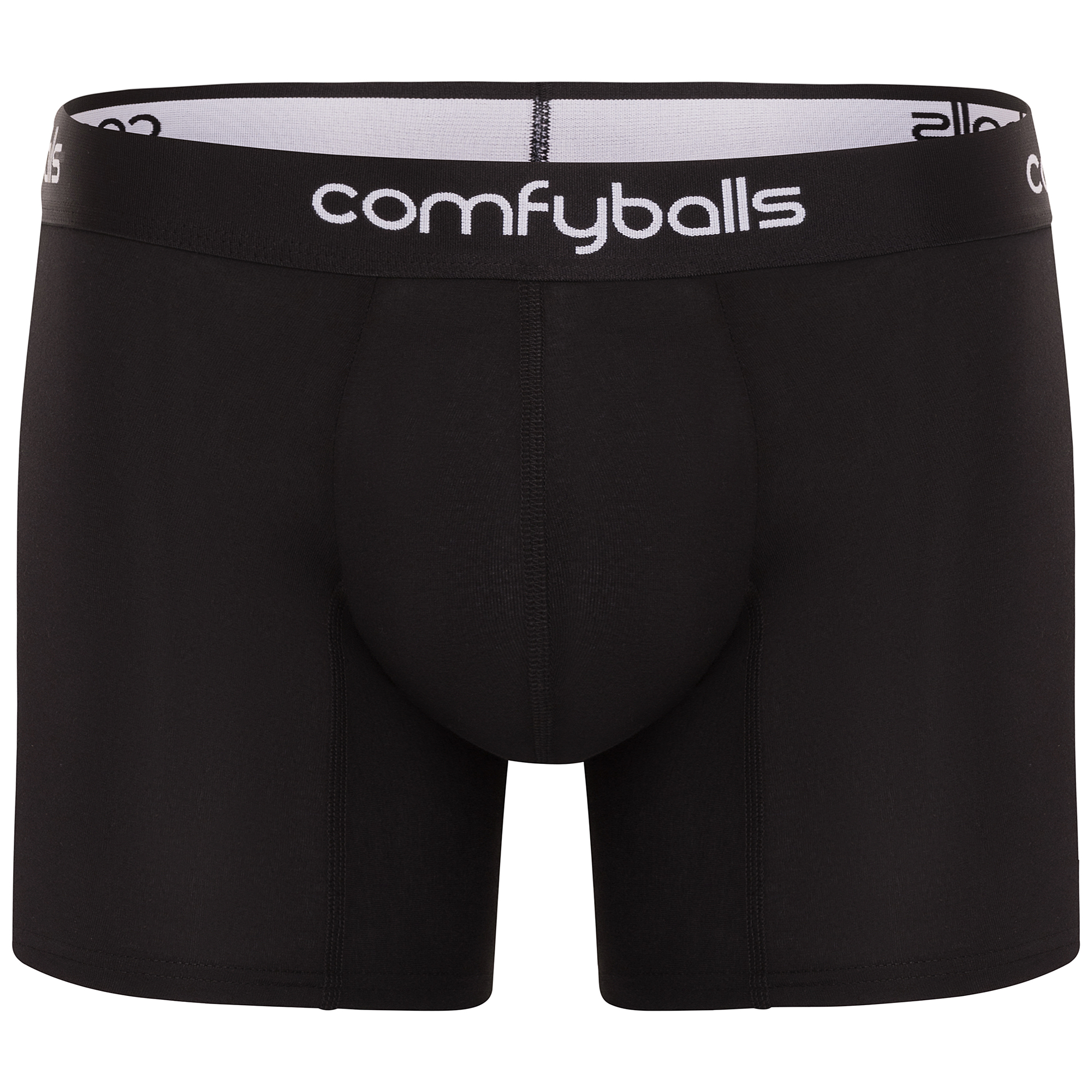 Comfycel Long Black White Boxer Front Comfycel Long Black White Boxer Front