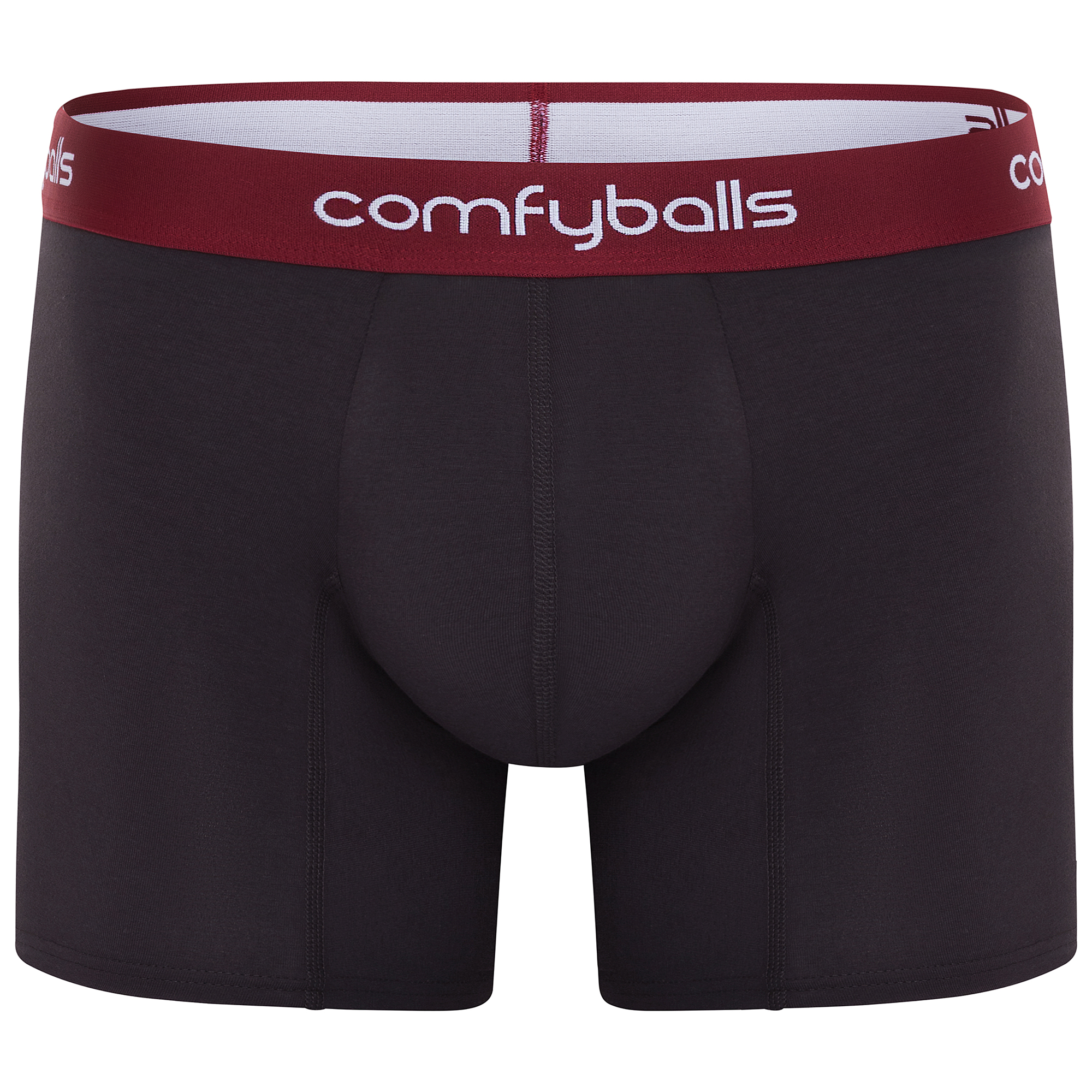 Comfycel Long Charcoal Red Boxer Front Comfycel Long Charcoal Red Boxer Front
